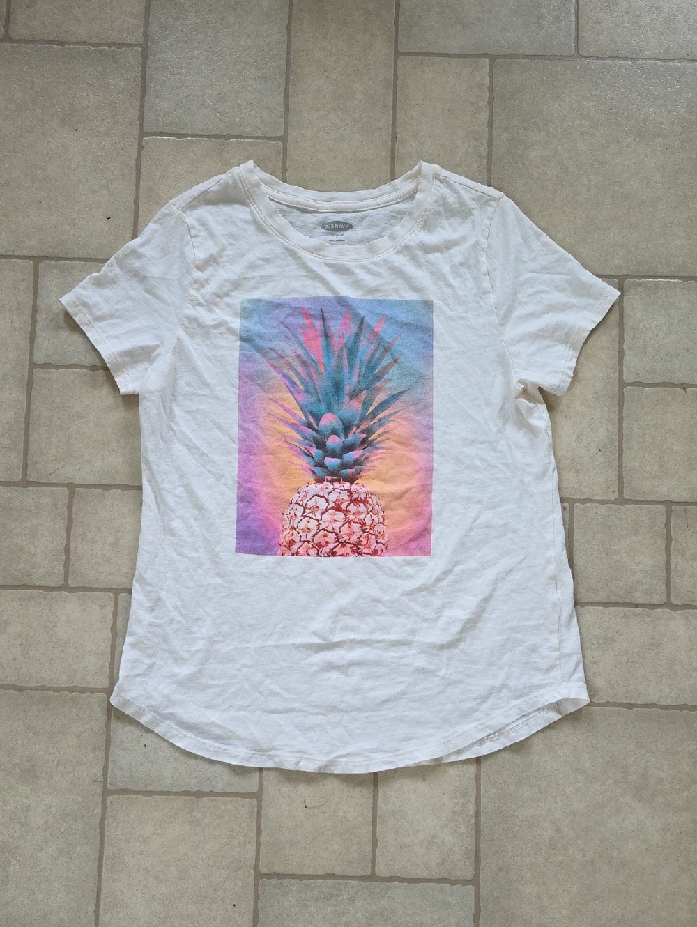 White Pineapple Graphic Tee - Women